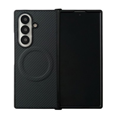 For Samsung Galaxy Z Fold 7/6/5/4/3 Carbon Fiber Leather+TPU Case Mag Safe Cover