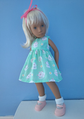 BJB Vintage Sasha Puppenkleidung, süßes mintgrünes Kätzchen Katzenkleid