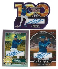 2025 Leaf Baseball Nation Josue De Paula Auto Lot of 3