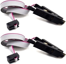 2 Set SOP8 to DIP8 Test Clips and Board, 8 Pin, Cable Lengths 24cm, for Black
