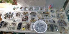 HARDWARE MIXED LOT  - RIVETS GROMMETS PUNCH TOOLS FASTENERS & More over 23 lb!