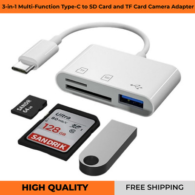 USB C SD Kartenleser Micro SD auf Typ C OTG Adapter für SDHC SDXC TF