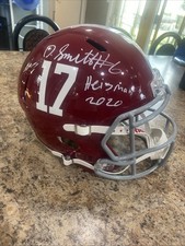 Casco Heisman 2020 Insc Beckett Eagles firmado por DeVonta Smith Alabama #17 F/S