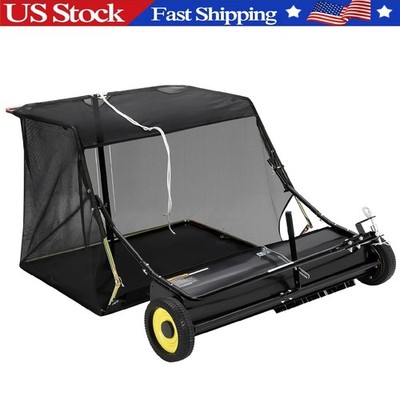 50'' Tow Behind Lawn Sweeper ,26 Cu. ft Yard Leaf Collector ,26 cu. ft Hopper Bag
