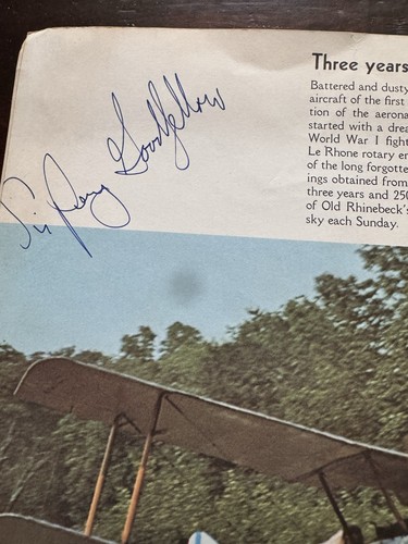 Rhinebeck Aerodrome 1970 WWI Era Aircraft Show Red Baron Signed By Cole Palen - Picture 6 of 14