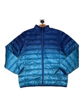 Eddie Bauer Puffer Jacket Boys Kids XL 14/16 Blue 650 Fill Down Packable NWT