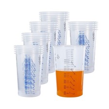32 Ounce 1000ml Disposable Flexible Clear Graduated Plastic Mixing Cups