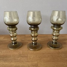 Konvolut antike Gläser Weinglas Glas-Römer Nuppenglas Theresienthal ?-18,5 cm