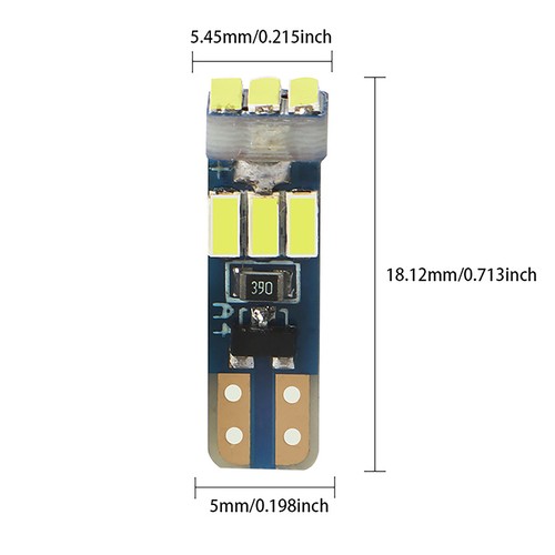 10Pcs Bright LED Bulbs T5 W3W W1.2W 70 73 74 Auto Dashboard Gauge Lamp Indicator - Photo 3/19
