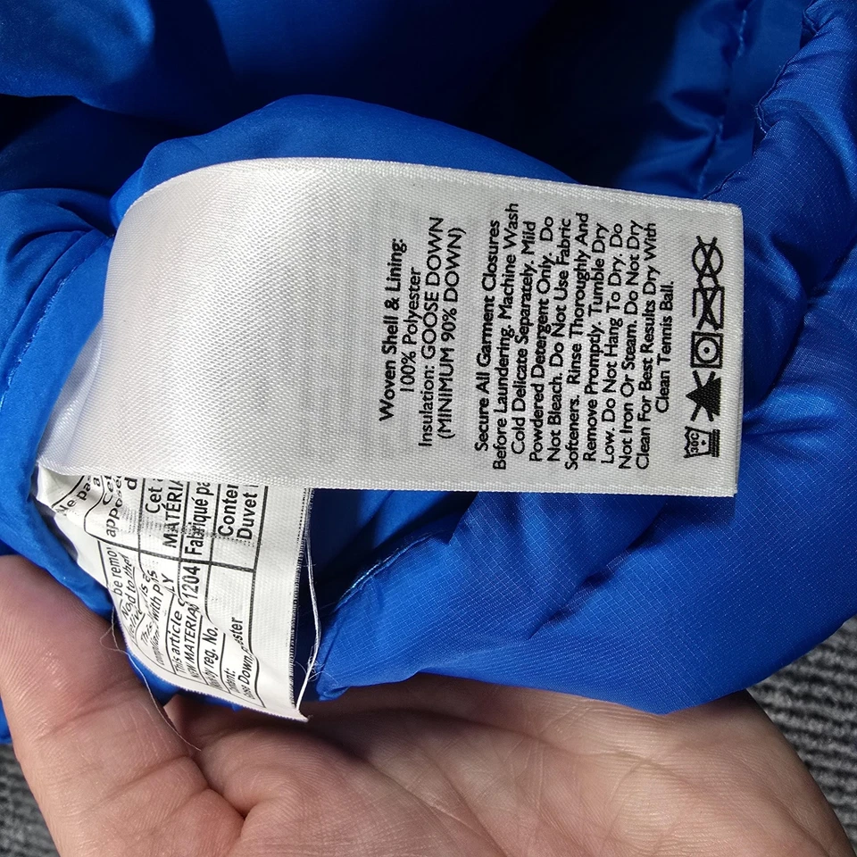 Chaqueta Eddie Bauer Para Hombre XL Azul Con Capucha Stormdown 800 Plumón Aislado Foto 4 de 4