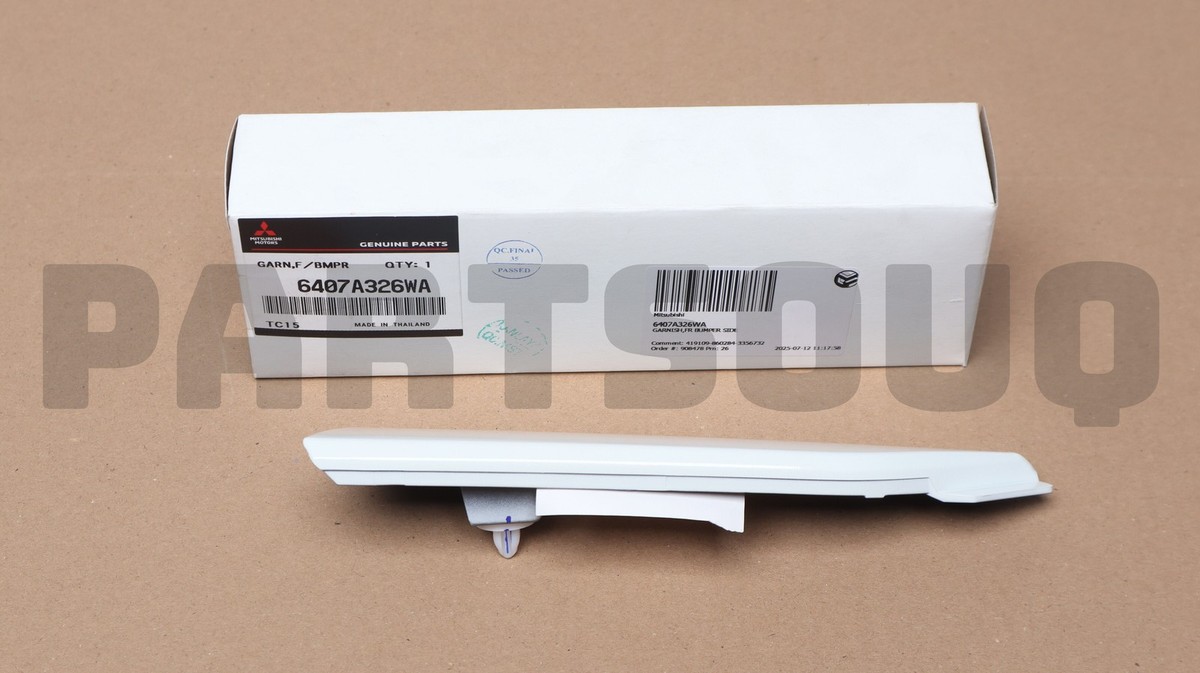しじみ 6407A326WA Genuine Mitsubishi GARNISH,FR BUMPER SIDE | eBay