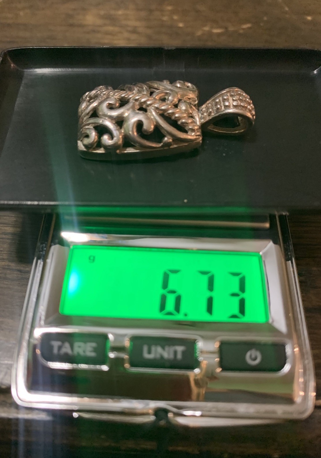 Beautiful 925 Sterling Silver Rectangular Pendant… - image 8