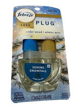 Febreze Plug Oil Refills Odor-Eliminating, Serene Snowfall-CEDARWOOD-MINT