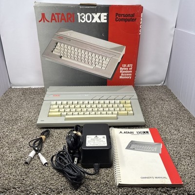 Atari XE  130xe Computer NTSC with Power Supply and RF cable -  Tested