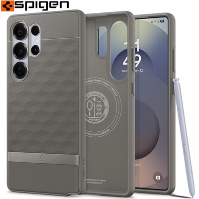 Handyhülle für Galaxy S25 Ultra Spigen Case Cover Schutz Hülle Etui Tasche Grau