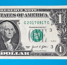 2017 September 17 (C 20170917 C) BIRTHDAY ANNIVERSARY $1 One Dollar Bill *UNC* 2017 September 17 (C 20170917 C) BIRTHDAY ANNIVERSARY $1 One Dollar Bill *UNC*