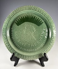 Antique Queen Victoria Plate Diamond Jubilee H P Sampson RARE!! 8 1/4”