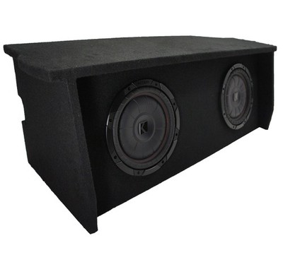 Kicker 43CVT104 10'' Car Subwoofer Fits 07-18 Jeep Wrangler 2 Door Dual Sub Box