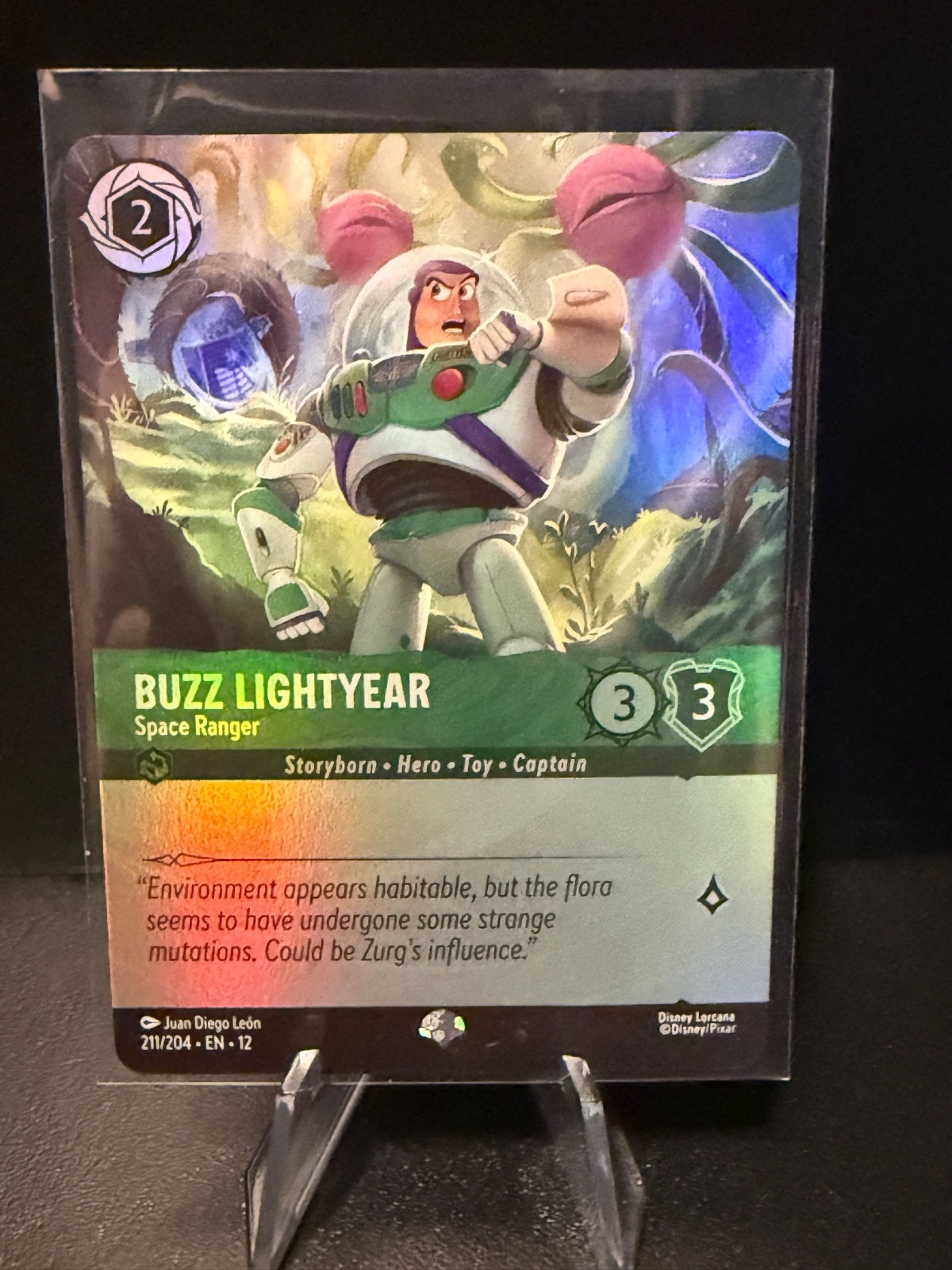 Disney Lorcana Buzz Lightyear - Space Ranger (Epic) 211/204 Wilds Unknown Holo