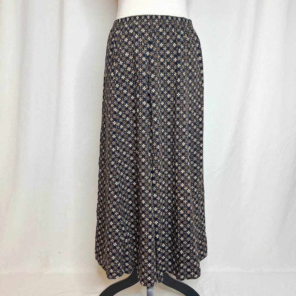 Saia Liz Baker Vintage Floral Diamante Cintura Alta Maxi Multicolorida Feminina Anos 90 L  - Imagem 2 de 4