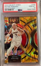 2024 Rhyne Howard Select Gold Flash #/10 Select Panini Card PSA 10 Gem Mint #140