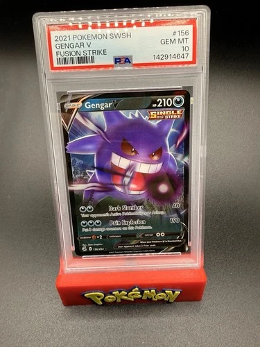 Pokémon TCG Gengar v Fusion Strike Holo Ultra Rare Card 156/264 PSA 10