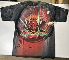 VTG 1999 Star Wars Jedi vs Sith Saga Tie Dye Vintage Shirt Size Large BRAND NEW