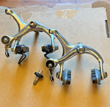 Shimano 600 BR-6208 Caliper Brakes Set Silver Road Bike Side Pull -Vintage Japan