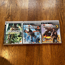 Sony PS3 Uncharted Lot 3: Drake's Fortune, Among Thieves, Drake's Deception