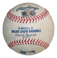 MLB Game Used Baseball 8/24/17 Amed Rosario Hit vs Robbie Ray