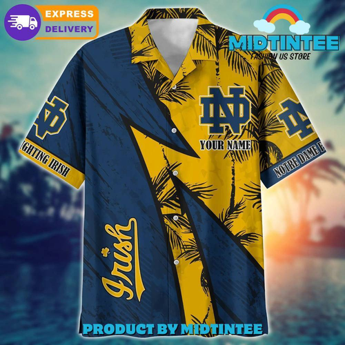Notre Dame Fighting Irish Personalized Hawaiian Shirt, Casual Shirt For Men - Picture 1 of 8