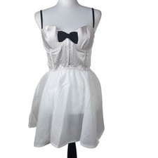 NWT Victoria's Secret White Corset Bustier Bow Slip Dress Bridal Wedding Medium
