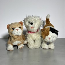 3 Hasbro Fur Real Furreal Friends 2 Cats Kittens 1 Westie Dog Puppy Tested