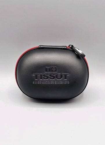 TISSOT Custodia da viaggio per orologio in ecopelle nera con cuscino e panno per la pulizia