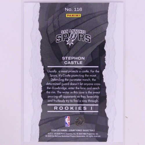 2024-25 Panini Court Kings Stephon Castle RC Rookie Level 1 #116 - 第 2/2 張圖片