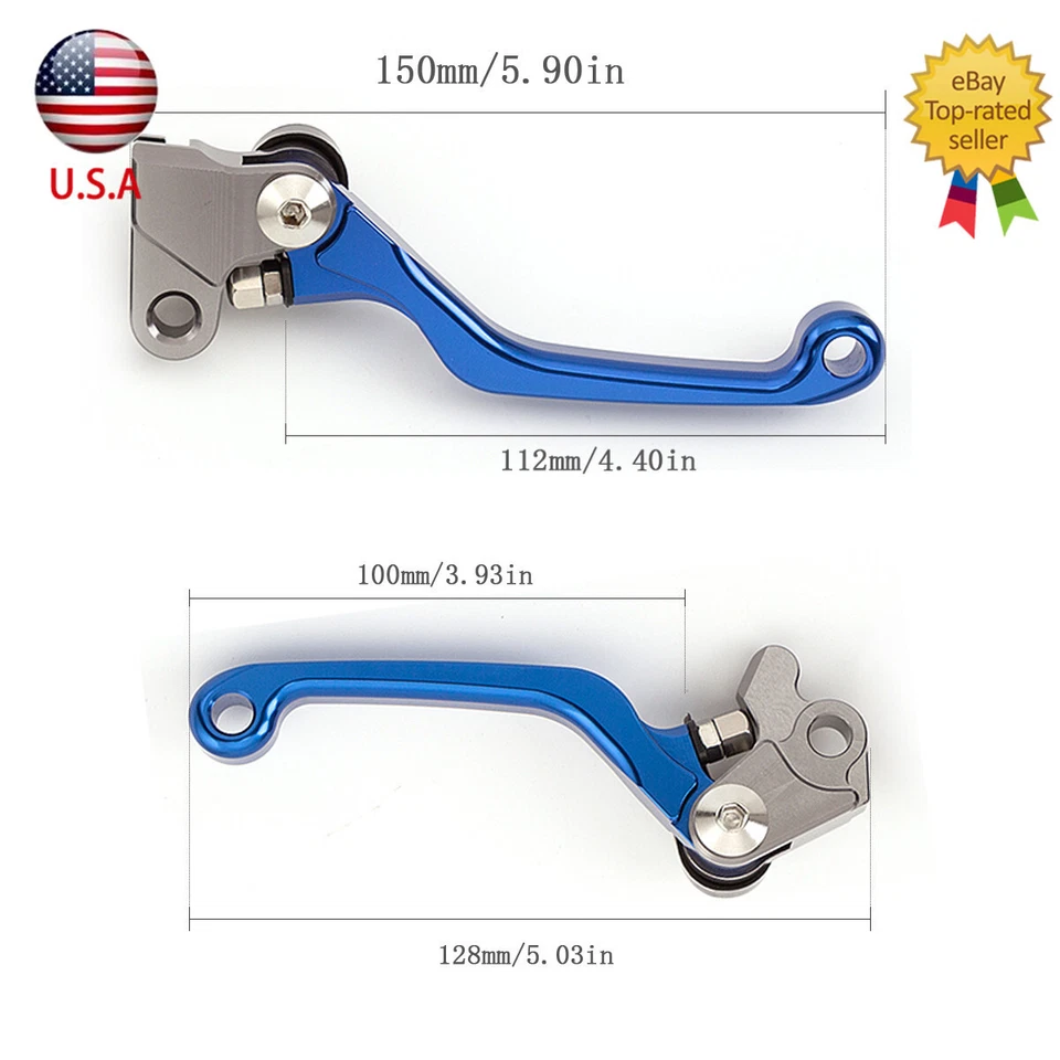 Par de alavancas de freio e embreagem CNC azul para Yamaha WR250R 2007-2020 WR250X 2007-2017 - Imagem 3 de 4