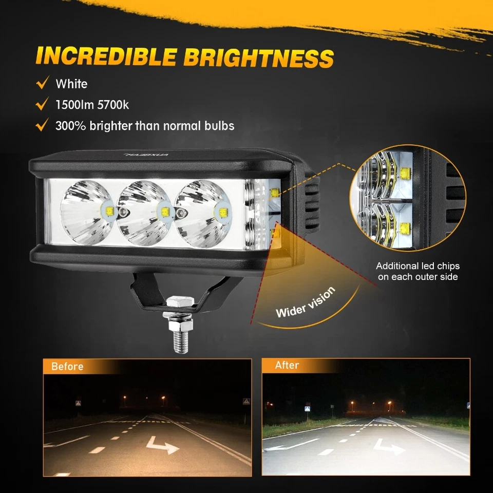 Barra de luces de trabajo LED de 5" vainas luces antiniebla de conducción luces para Toyota Corolla 4Runner Foto 3 de 4