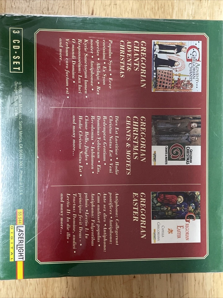 The Christ Story Gregorian Chants 1995, 3 CDs Box Set Laserlight- New Sealed - Image 4 of 4