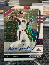 NICK GONZALES 2020 Panini Prizm Auto Draft Picks PDP7 White Donut Circles #47/50