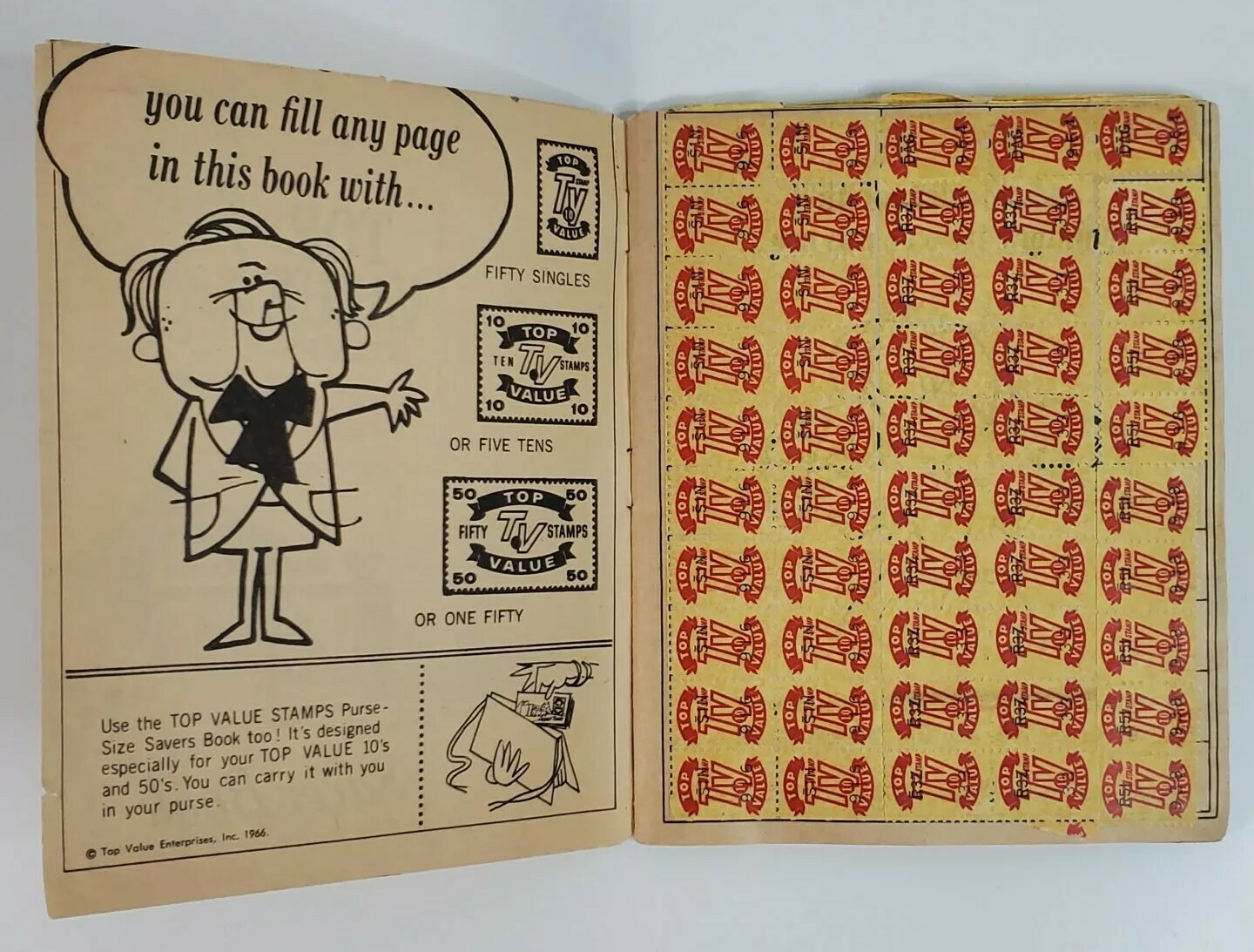 Top Value Gift Stamp TV Saver Full Book and Stamps Vintage Retro 1 Count 