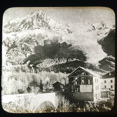 Glacier des Bossons, Chamonix, France Magic Lantern Slide