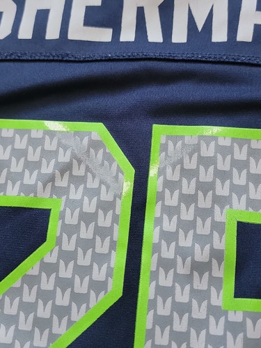 Nike NFL Seattle Seahawks Youth #25 Sherman Navy Game Jersey Size M (10/12) - Picture 6 of 6