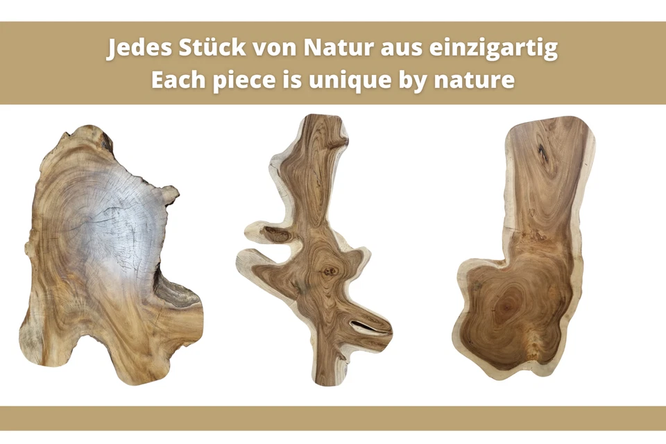 Table Basse En Tronc D'Arbre 160 - 180Cm Acacia Bois Massif Naturel - Photo 2/4