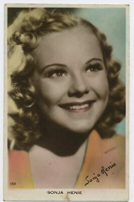 Portrait Sonja Henie Olympia Skaterin & Filmschauspielerin Vintage Postkarte J13