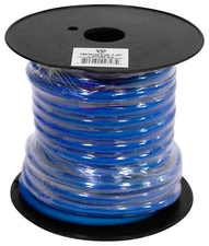 Rockville R4G40-BLUE 4 AWG Gauge 40 Foot Car Amp Power / Ground Wire Spool