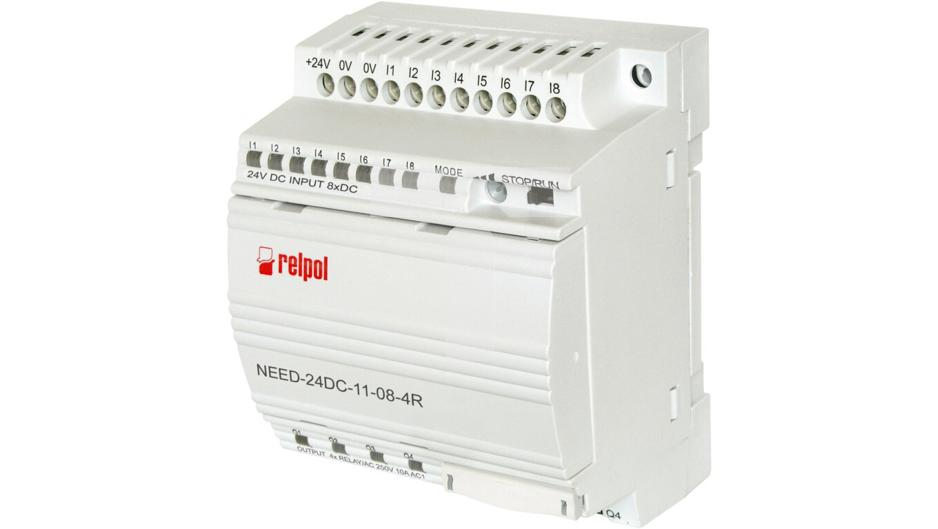 Programmable relay 24V DC 8WE, 4OUT with display and keyboard NEED-24DC-1 /T2UK