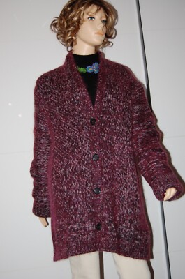 JIL SANDER 79% Kaschmir mehrfädig Long Strickjacke Mantel  gr. D 42-40