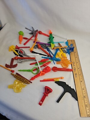 Random MYSTERY Lot of 50 Toy Projectiles Missiles Shooters 4 Various Characters