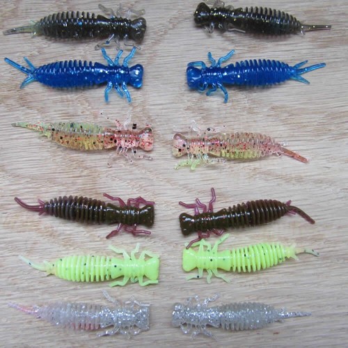 Larva Creature Bug Insect Soft Bait Fishing Lures Perch Chub Drop Shot 35mm. - Picture 5 of 14