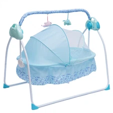 Electric Baby Crib Cradle Auto-Swing Newborn Bassinet Sleep Bed Infant Bluetooth